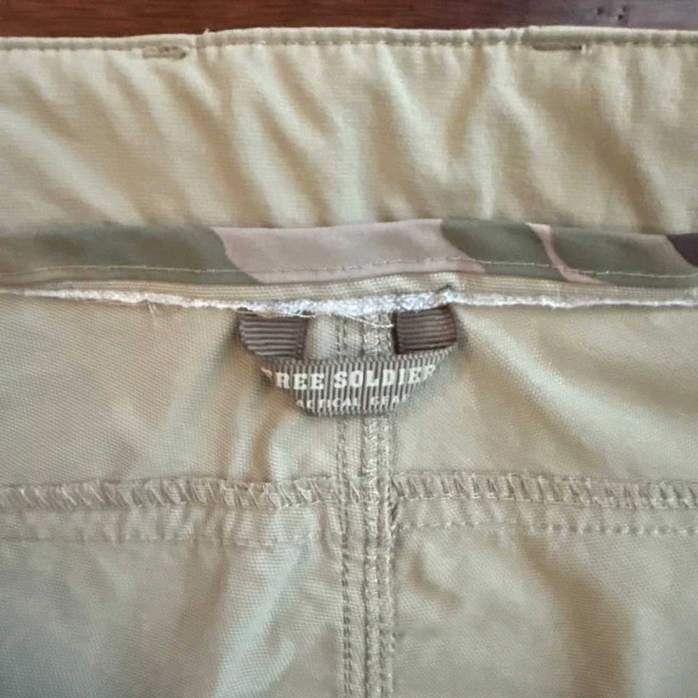 Free Soldier Outdoor Tactical Pants Men's Size 36/30 Tan Water Repel Web Belt